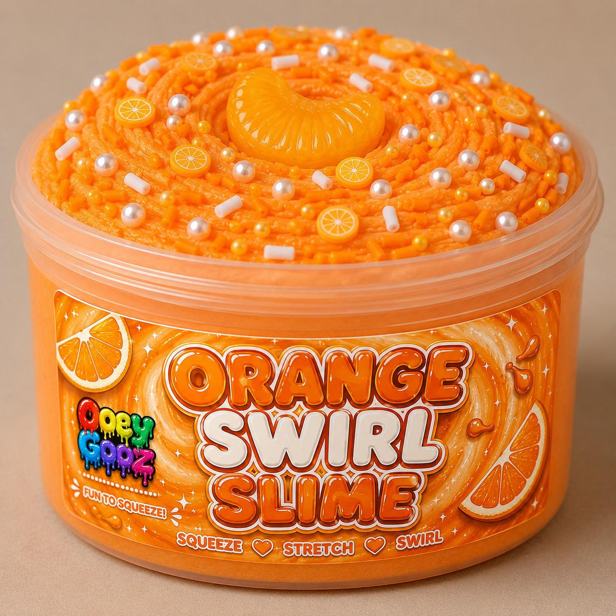 Orange Swirl Slime